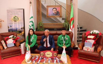 University of Blida 1 honors world Kempo champions Djaafar Chérif Yamna and Maidi Mohamed Abdelrahmane